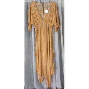 NWT En Crème Yellow Gold Maxi Dress – Size L